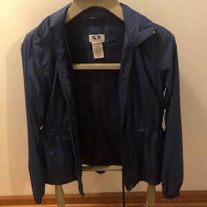 Athletic Works Women's Navy Jacket windbreaker with hood medium 8/10